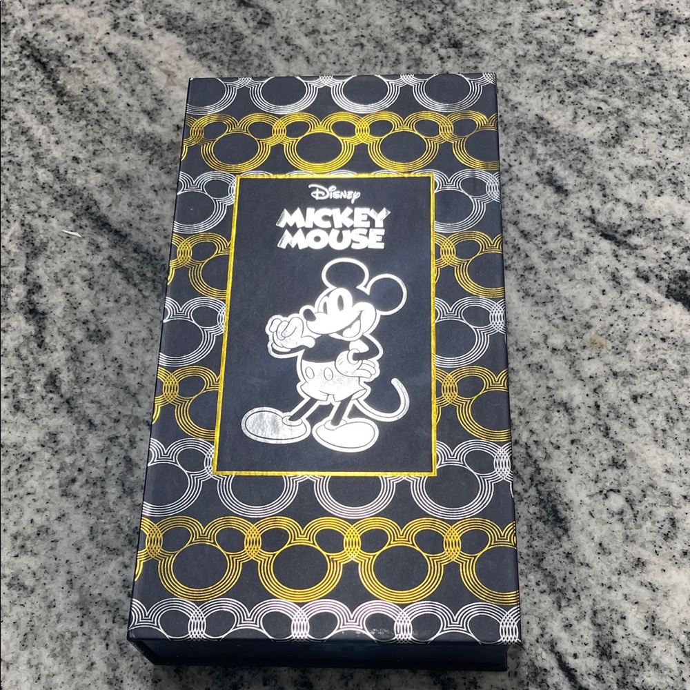 3 Disney Mickey Mouse Socks in Black and Gold Box